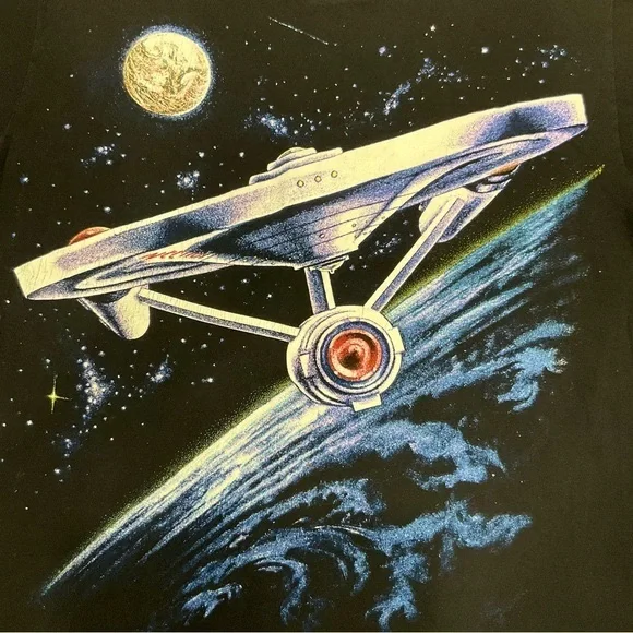 Vintage Changes Star Trek USS Enterprise Spaceship T-Shirt Trekkie 90’s … - Picture 7 of 16